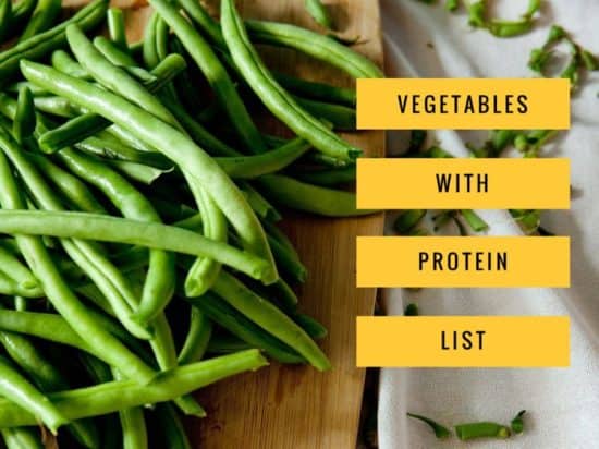 List of vegetables with protein